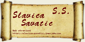 Slavica Savatić vizit kartica